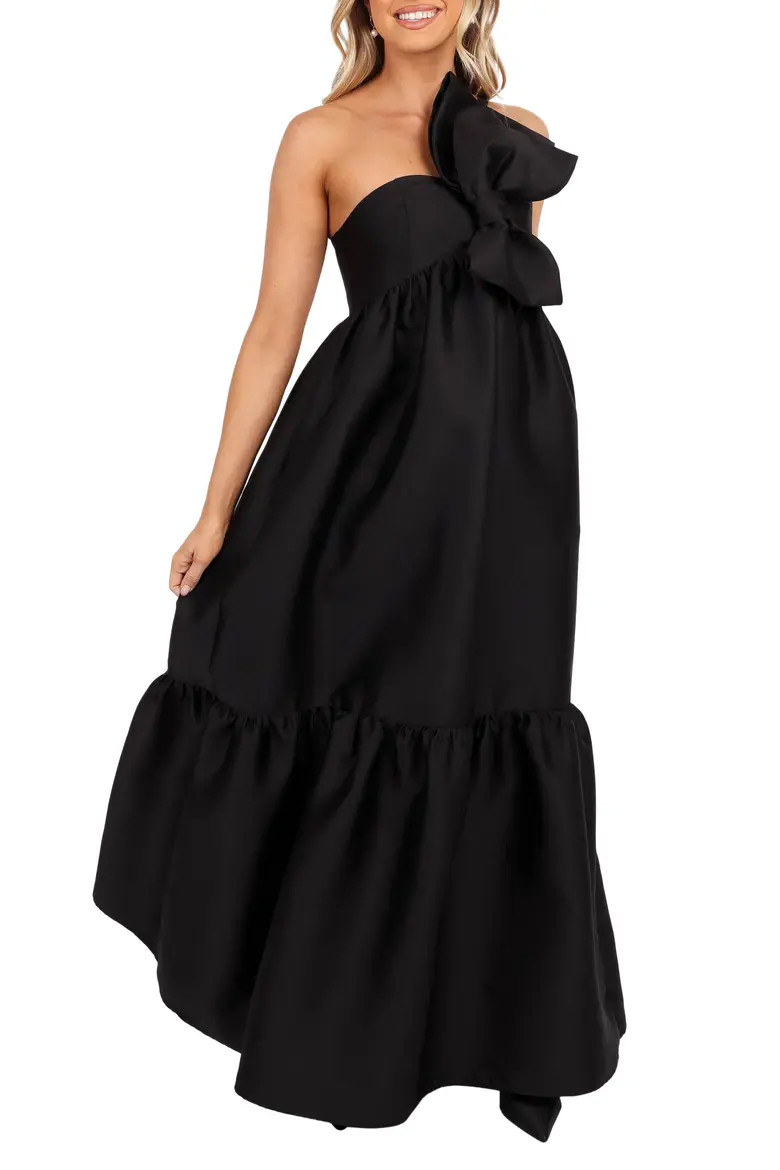 Petal & Pup Betina Bow One-Shoulder Gown (Women) | Nordstrom | Nordstrom