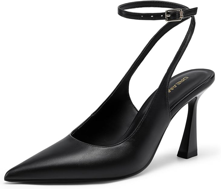 DREAM PAIRS Women's Closed Toe High Heel Pumps Shoes | Adjustable Strap,Pointed Toe,Slingback,Hig... | Amazon (US)