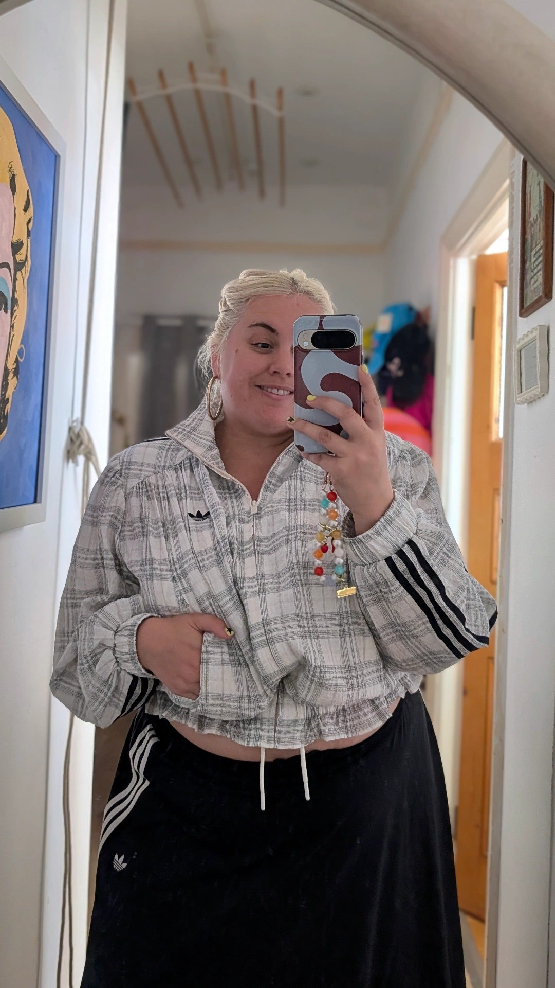 Love how cropped you can make this ASOS X Adidas originals checked track jacket + comes with matching balloon pants, up to size UK 26 

#LTKplussize #LTKmidsize #LTKsummer