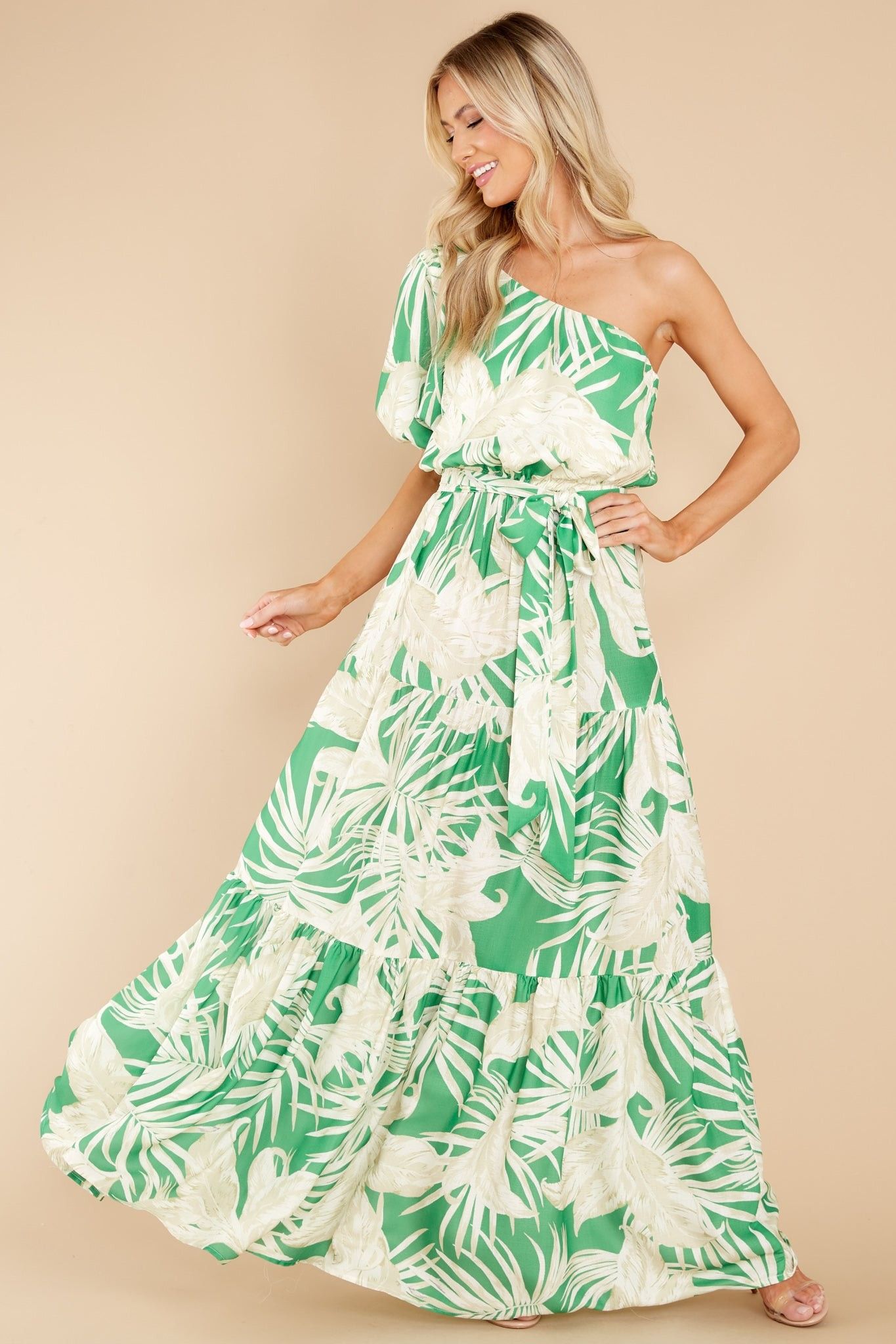 Almost Like Paradise Green Tropical Print Maxi Dress- Vacation Dress | Red Dress 