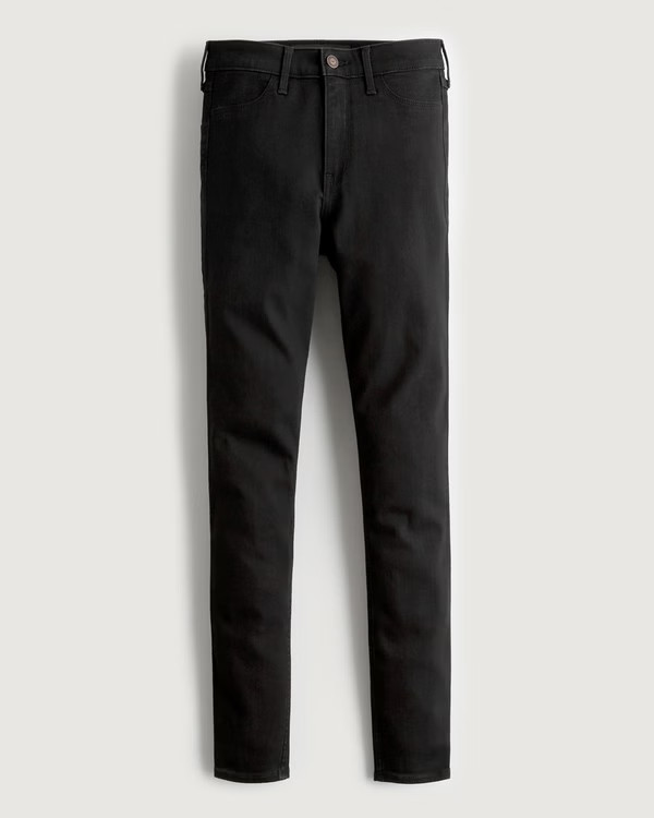 High-Rise Black Jean Leggings | Hollister (EU)