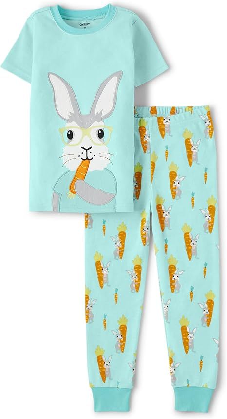 Gymboree Gymmie Short Sleeve and Pant Cotton  2-Piece Pajama Sets, Big Kid, Toddler | Amazon (US)