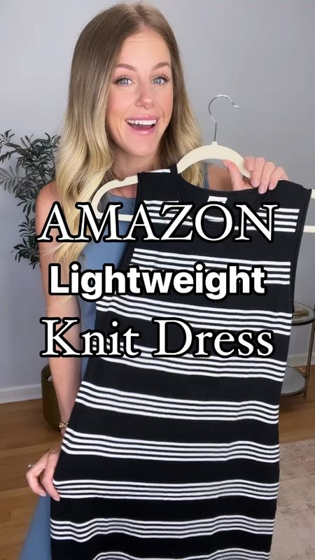 Lovvve this dress! Super soft and a lightweight knit that you can wear during the summer! Wearing size medium! 

#amazonfashion 
#founditonamazon 
#founditonamazonfashion 

#LTKFindsUnder50 #LTKSaleAlert #LTKSeasonal