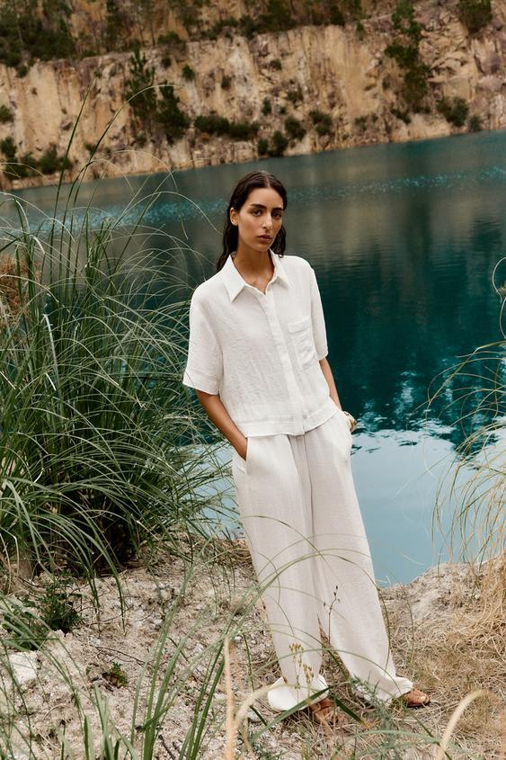 HEMSTITCH SHORT SHIRT | Zara UK