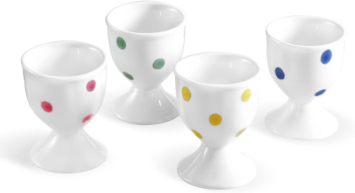 Cinf Easter Gifts Bunny Rabbit Ceramic Polka Dots Egg Cup Gift Set of 4 Porcelain Holder Breakfas... | Amazon (US)