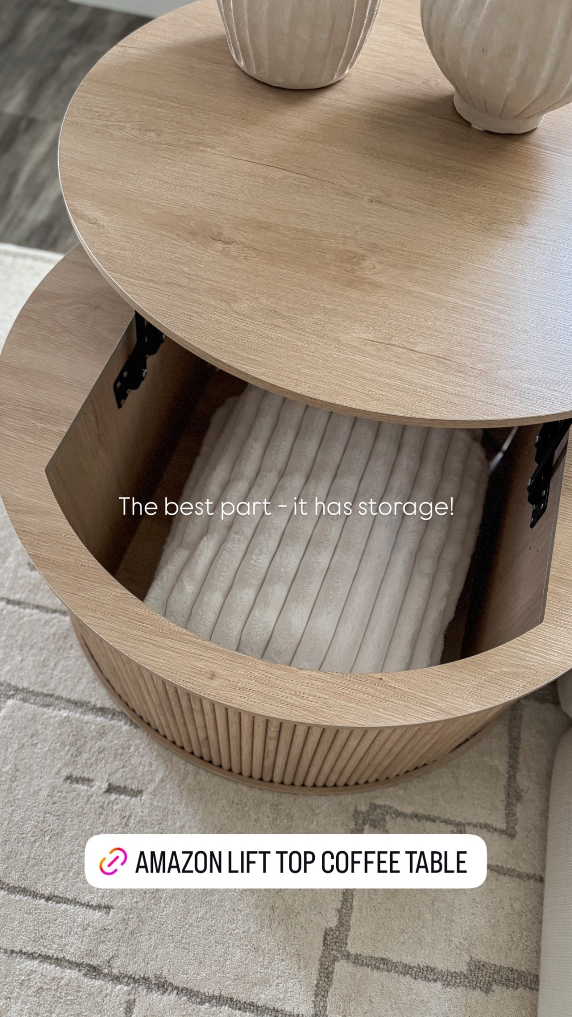 The prettiest wood coffee table with storage! You can fit way more in it than I expected too 👏🏼

#LTKHome #LTKSaleAlert