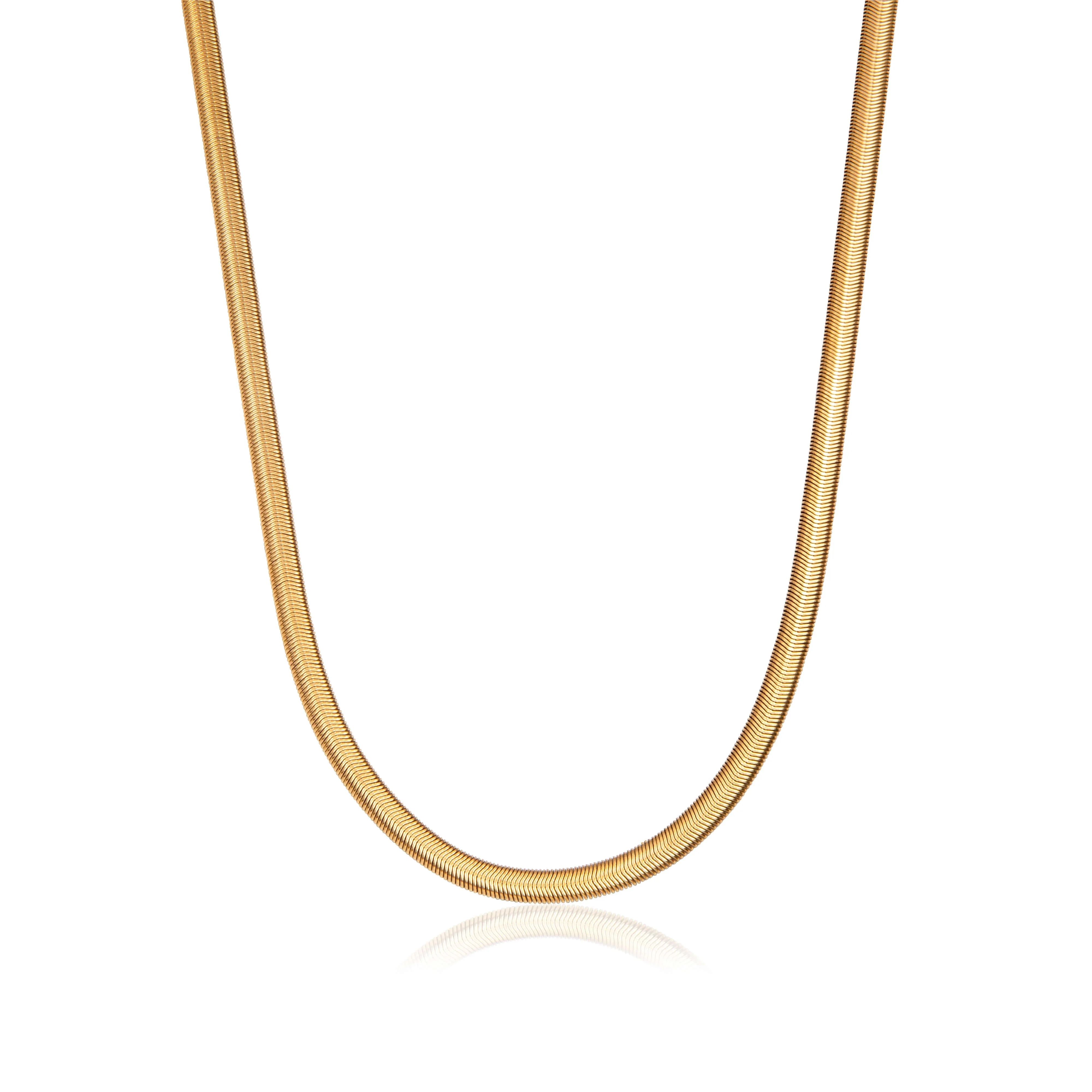 Snake Chain Necklace 18 in (Gold) | Abbott Lyon