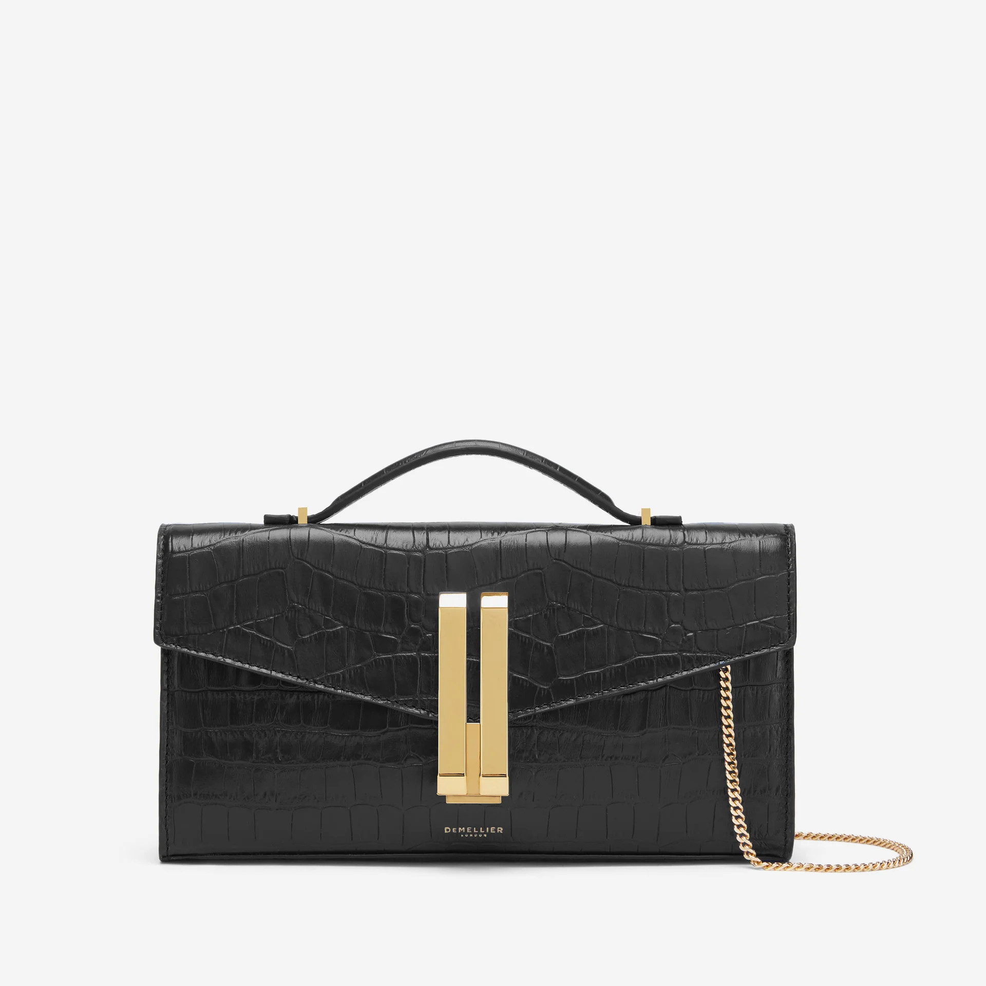 The Vancouver Clutch | Black Croc-Effect | DeMellier | DeMellier