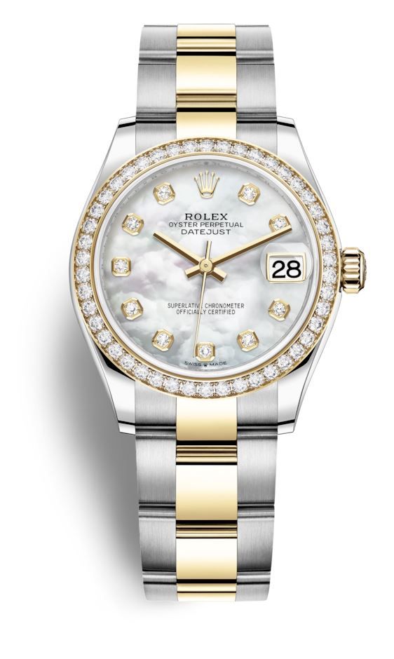 Rolex Datejust 31 Mother of Pearl Diamond Dial Automatic Ladies Steel and 18kt Yellow Gold Oyster Wa | Jomashop.com & JomaDeals.com