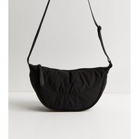 Black Plain Curved Crossbody Bag New Look | New Look (UK)