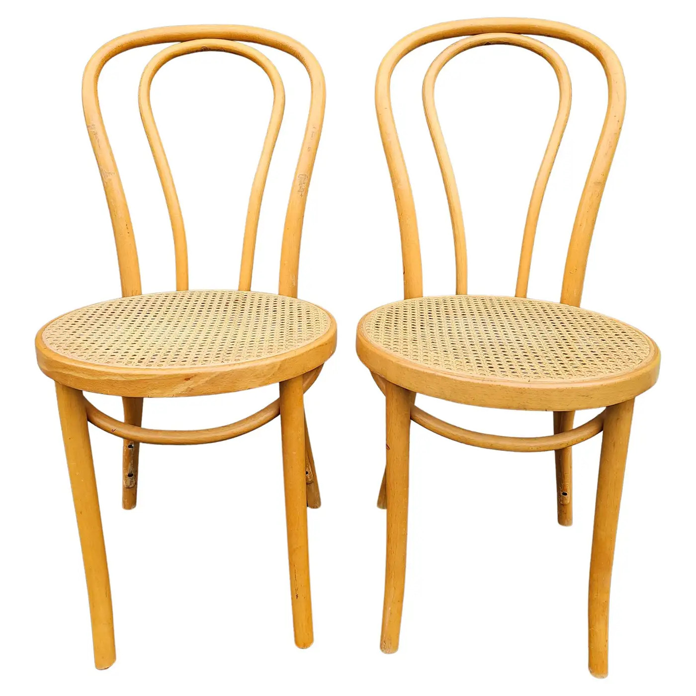 Mid-Century ZPM Radomsko Polish Bentwood Bistro Style Side Chairs, Pair For Sale at 1stDibs | 1stDibs