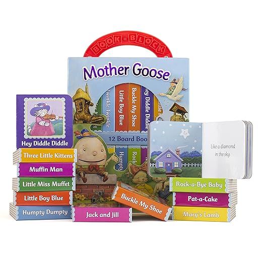 Mother Goose Deluxe My First Library 12 Board Book Block - PI Kids | Amazon (US)
