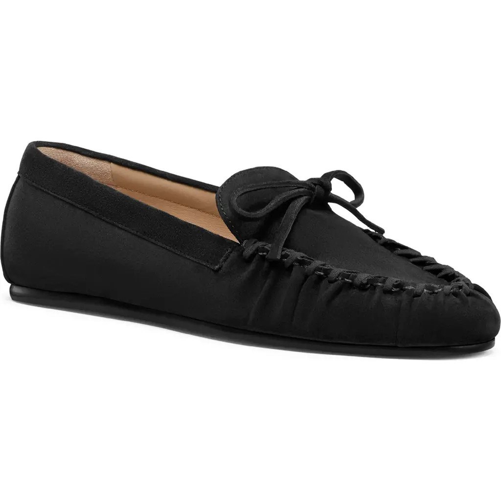 Stuart Weitzman Britt Bow Loafer in Black at Nordstrom, Size 6 | Nordstrom