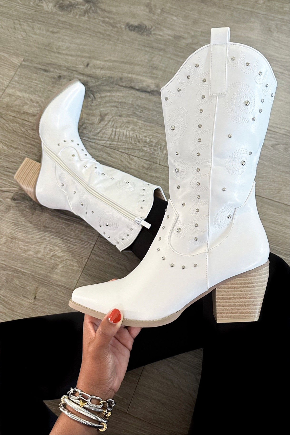 Boots(gift): Super cute & stylish studded boots. I went with my normal size(8).

#LTKshoecrush #LTKSeasonal #LTKsalealert