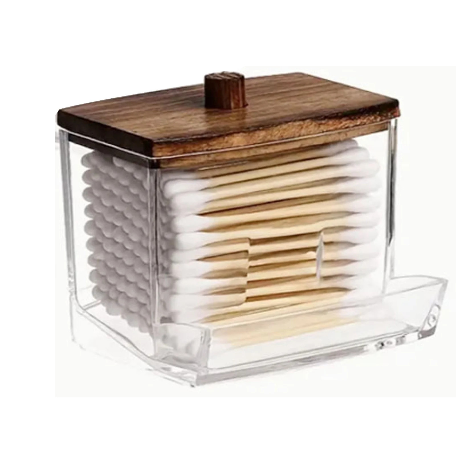 JingChun Qtips Holder Bathroom Container, Cotton Ball/Swabs Dispenser, Apothecary Jar Organizer f... | Walmart (US)