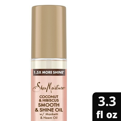 SheaMoisture Coconut and Hibiscus Smooth + Shine Hair Oil - 3.3 fl oz | Target