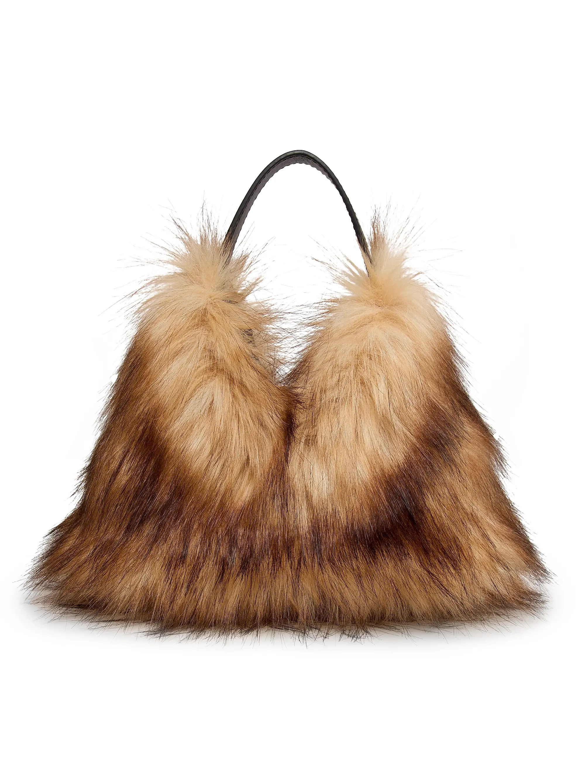A.L.C. Sia Faux Fox Fur Top Handle Bag | Saks Fifth Avenue | Saks Fifth Avenue