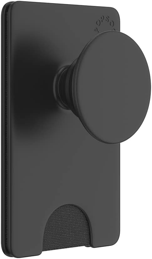 PopSockets Phone Wallet with Expanding Phone Grip, Phone Card Holder, Solid PopWallet - Black | Amazon (US)