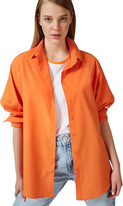 Womens Dressy Blouses Tops, Casual Long Sleeve Loose Fit Button Down Shirts | Amazon (US)