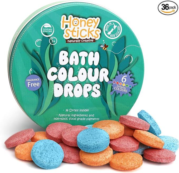 Honeysticks Bath Color Tablets for Kids - Non Toxic Bathtub Drops Made with Natural Ingredients a... | Amazon (US)