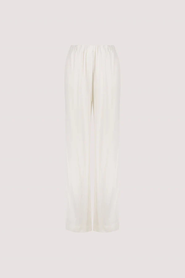 MONICA WHITE SATIN PANT | DISSH