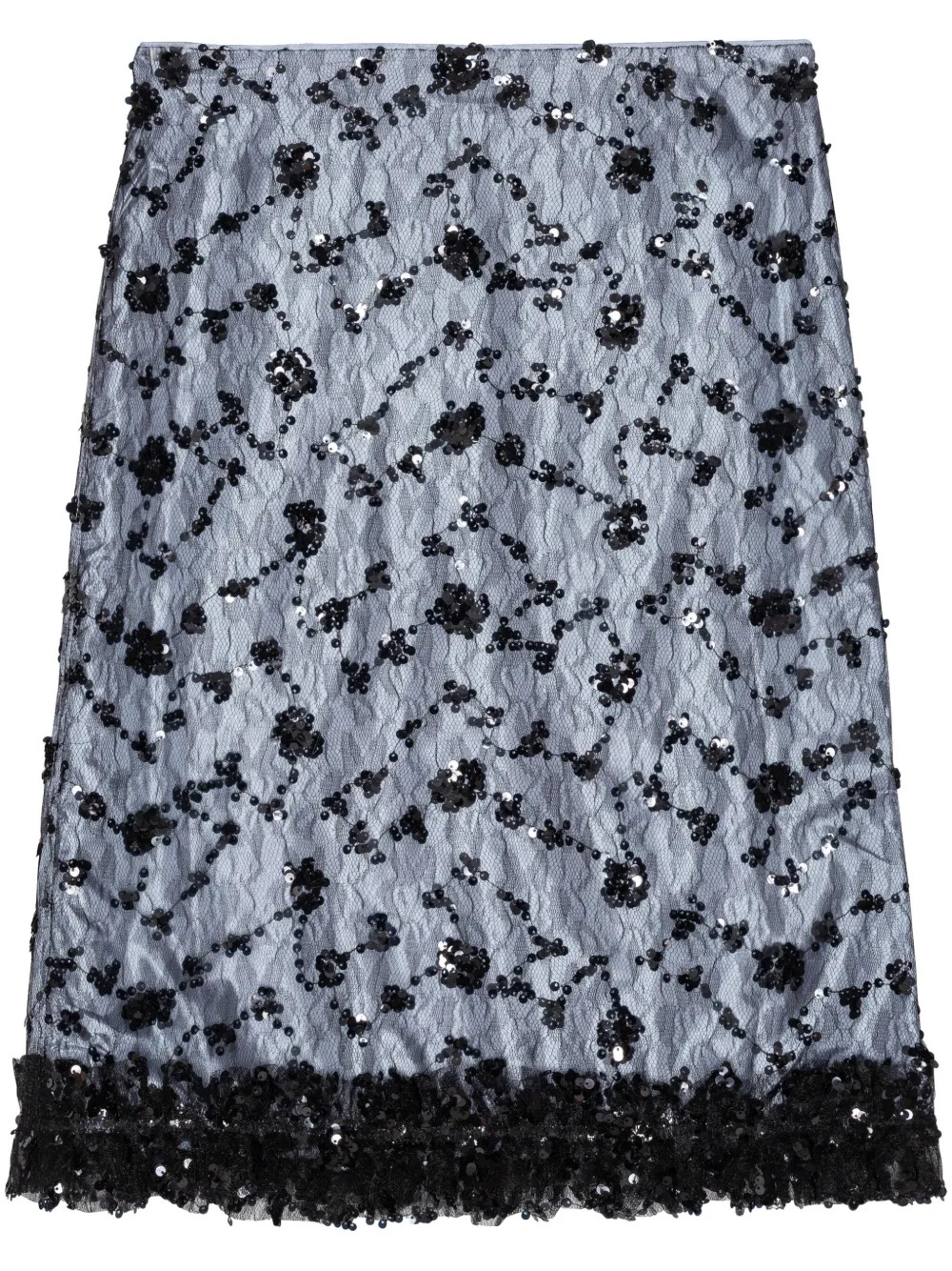 GANNI Sequinned Tulle Skirt | Blue | FARFETCH AU | Farfetch Global