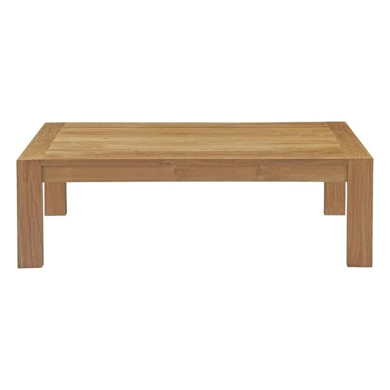 Modway Upland Outdoor Patio Wood Coffee Table in Natural | Walmart (US)