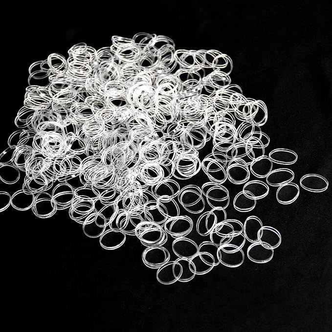 Mini Hair Rubber Bands, 400pcs Clear Elastic Hair Bands, Soft Hair Elastics Ties Bands for Kids H... | Amazon (UK)