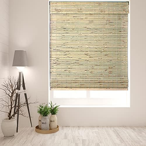 Arlo Blinds Cordless Petite Rustique Bamboo Roman Shades Light Filtering Window Blinds - Size: 35... | Amazon (US)