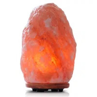 Himalayan Glow Salt Lamp with Wooden Base - 6 Lbs | Wayfair North America