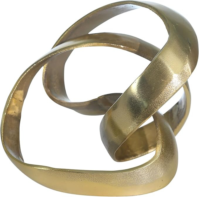 Metal Decorative Object – Minimalist Shelves & Coffee Table Decor – Aluminum Knot Sculpture M... | Amazon (US)