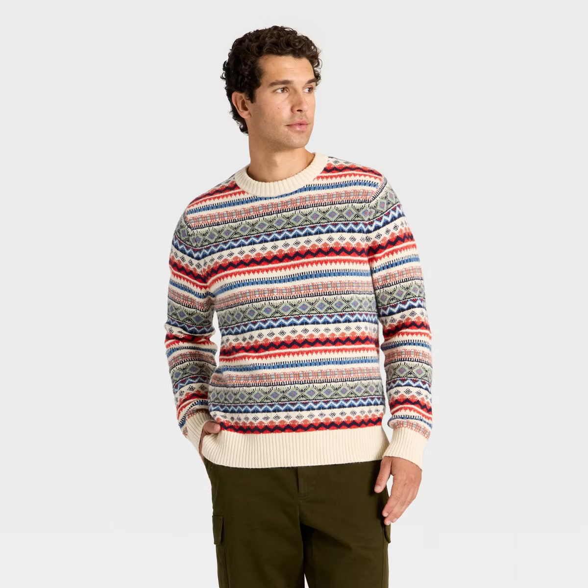 Men's Fair Isle Sweater - Goodfellow & Co™ Jacquard | Target