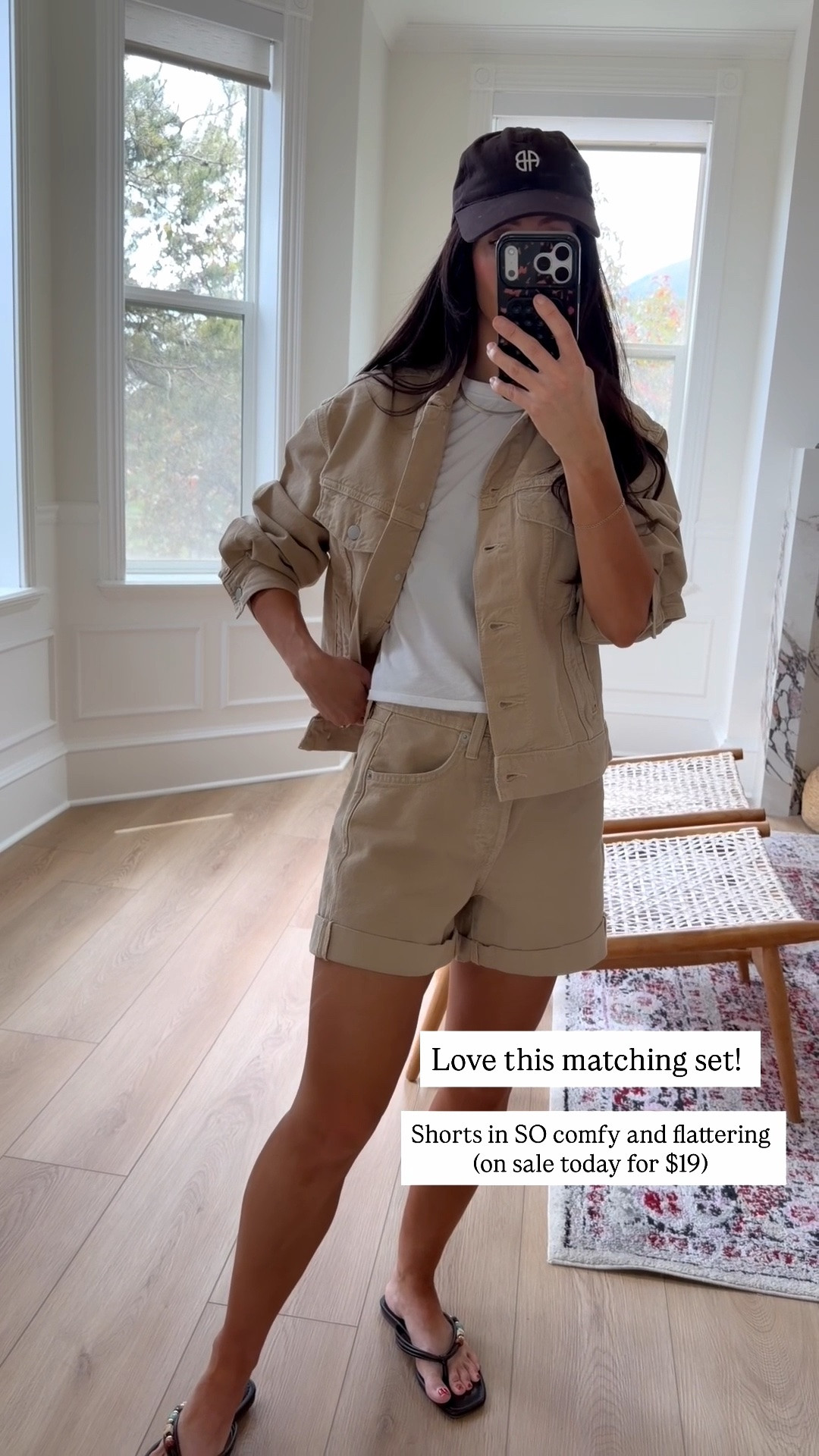 The cutest neutral matching that I got at target! I have this size extra small in jacket and size 2 in shorts. They both run a tiny bit oversized.  ￼

#LTKootd #LTKmomlife #LTKSeasonal