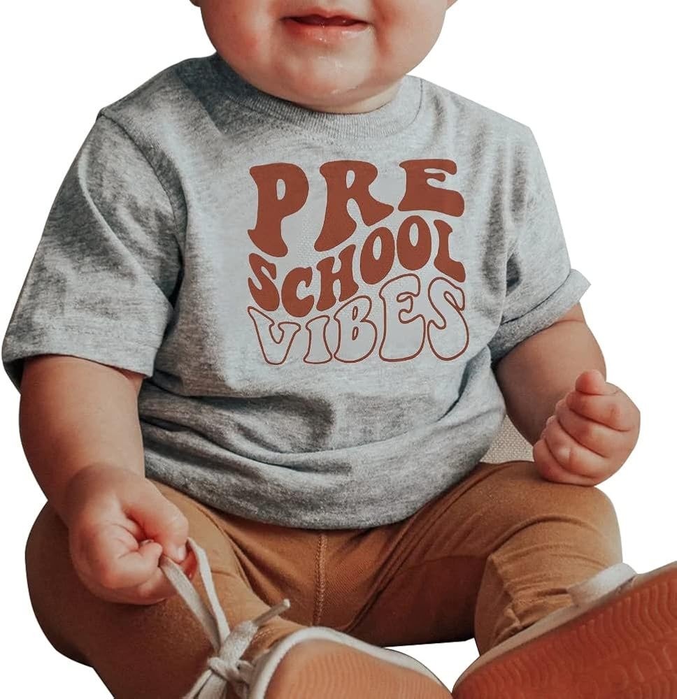 Toddler Baby Boys Short Sleeve Graphic T-Shirt Top Funny Letters Print Cotton Tee | Amazon (US)
