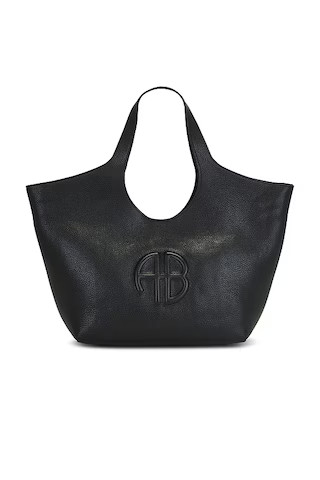 ANINE BING Medium Lili Tote in Black Pebbled from Revolve.com | Revolve Clothing (Global)