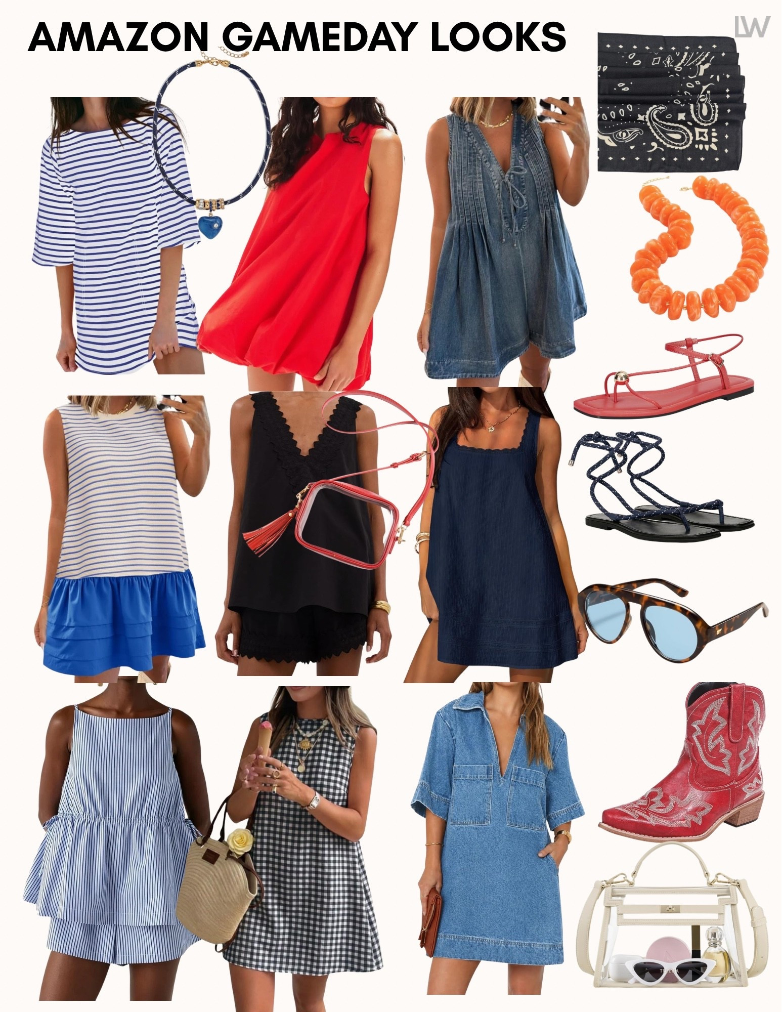Gameday Looks from Amazon! Honestly the best place to grab easy breezy looks that do the job :) war Eagle!
