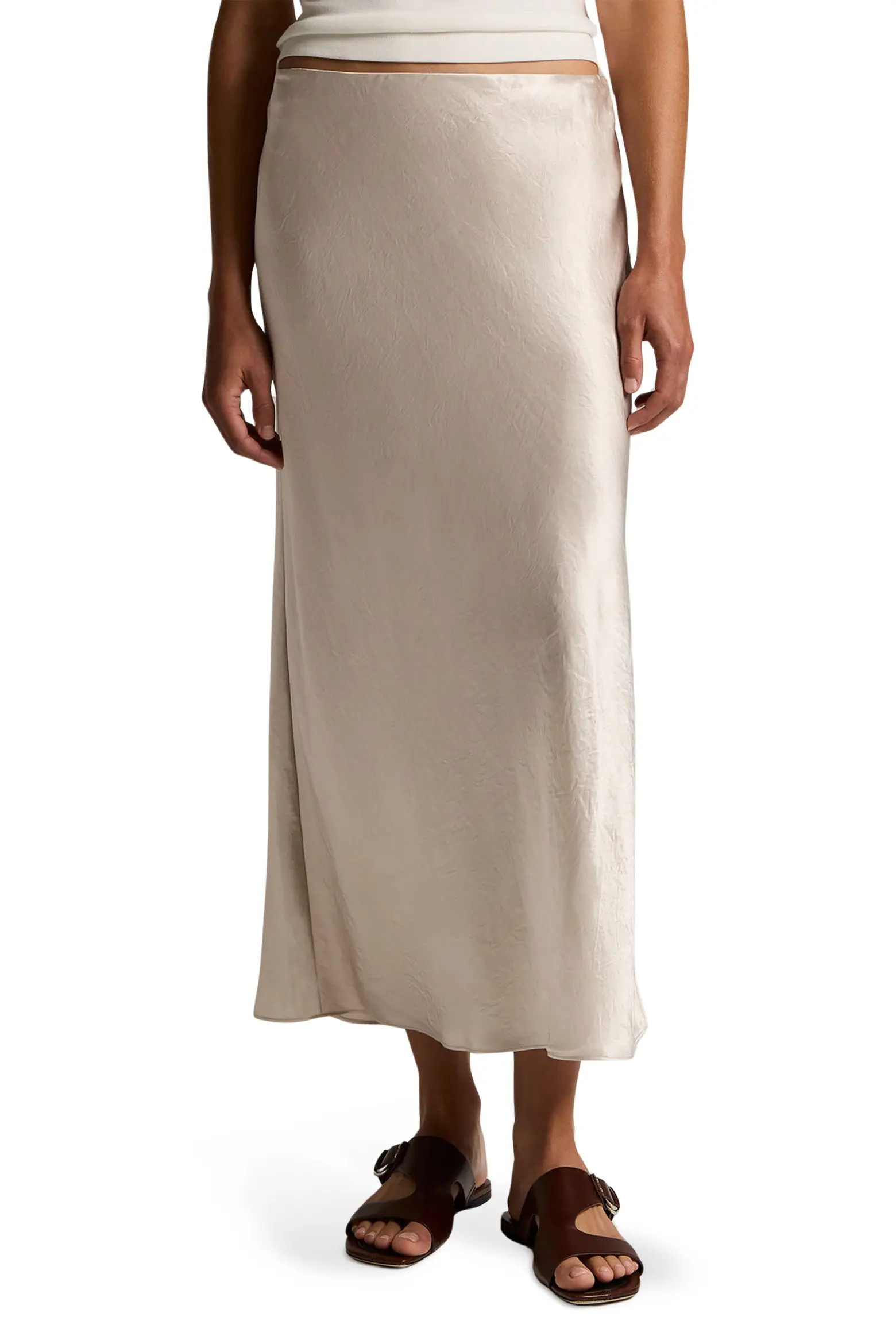 Side Slit Matte Satin Slip Skirt (Women) | Nordstrom | Nordstrom