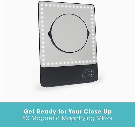 Glamcor Riki Skinny Vanity Makeup Mirror with Selfie Function and Magnification Mirror Attachment... | Amazon (US)