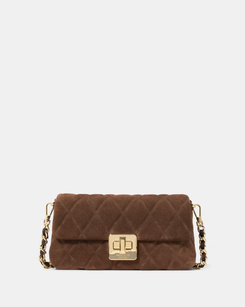 Carey Quilted Suede Mini Crossbody | Kate Spade Outlet