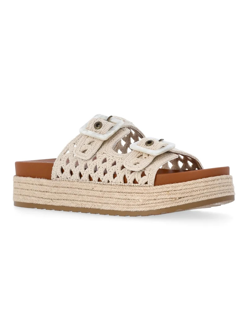 Madden NYC Women's Crochet Buckle Slide Sandals | Walmart (US)