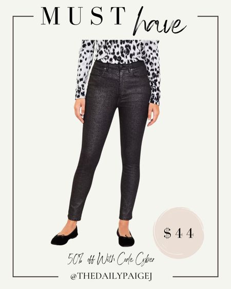 These jeans are originally $98, but are on sale for 50% off from the Loft with code CYBER. these can be work with a blouse or a longer top for a legging style look  

#LTKCyberweek #LTKsalealert #LTKunder50