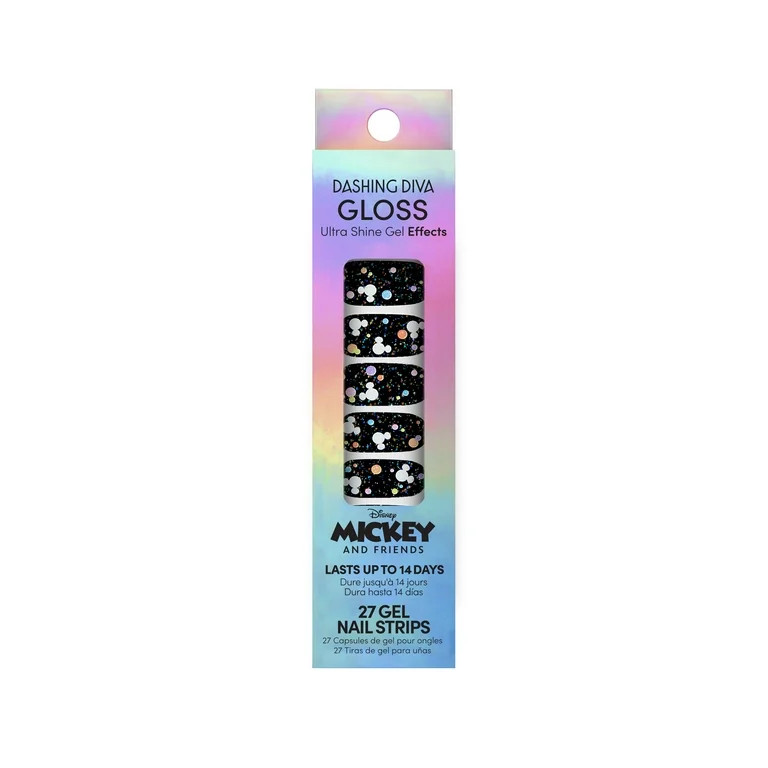 Dashing Diva Color Gloss Ultra Shine Gel Effect Mickey Magic, 27 Gel Nail Strips - Walmart.com | Walmart (US)