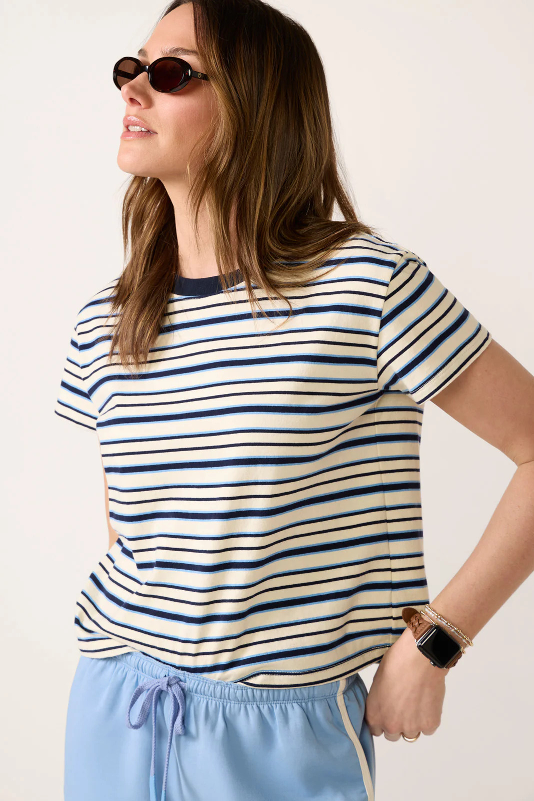 Dawn Striped Tee | Evereve