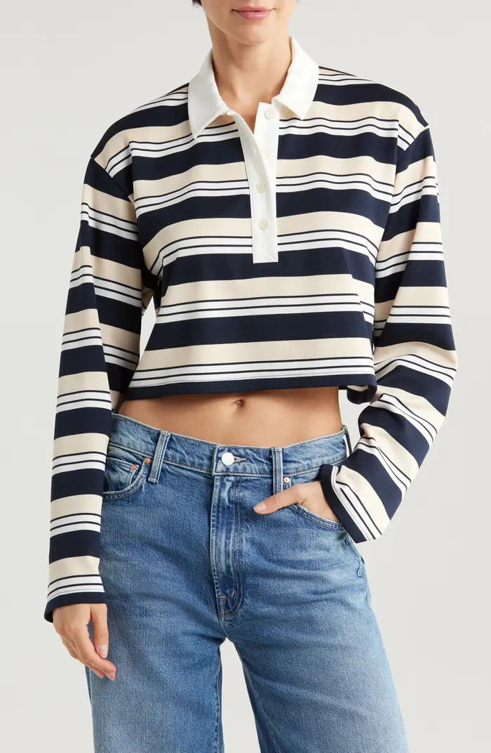 Anna Rugby Crop Knit Top | Nordstrom