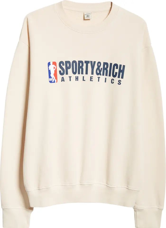 Sporty & Rich Team Logo Cotton Graphic Sweatshirt | Nordstrom | Nordstrom