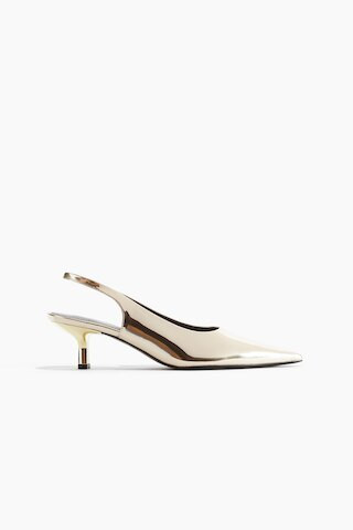 H & M - Spitze Slingpumps - Goldfarben | H&M (DE, AT, CH, NL, FI)