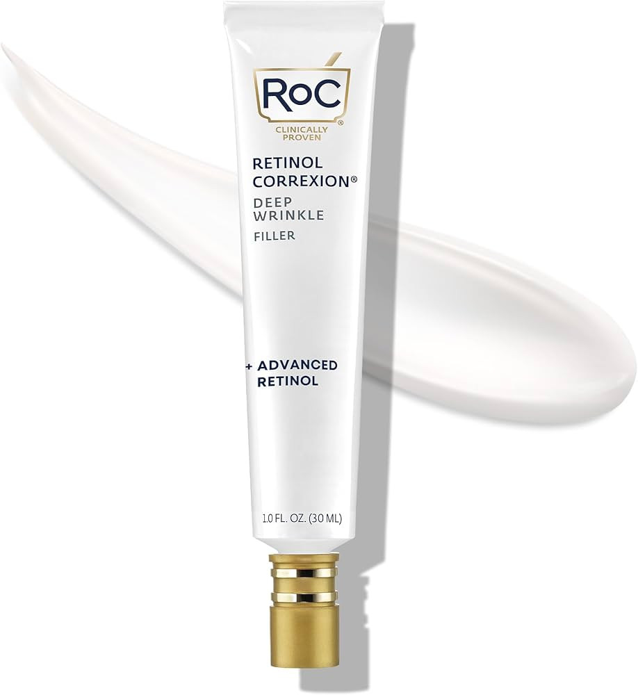 RoC Retinol Correxion Wrinkle Filler for Deep Wrinkles with Hyaluronic Acid & Retinol, Skin Care ... | Amazon (US)