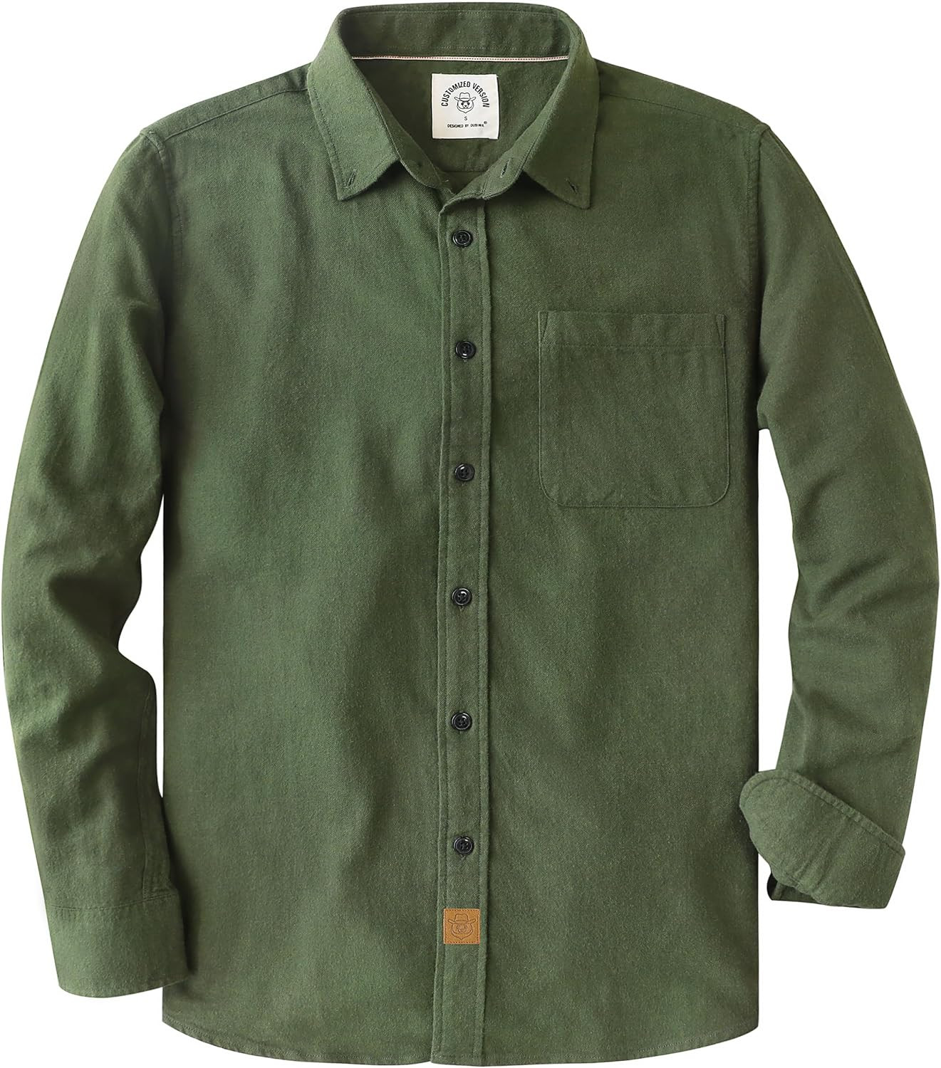 Dubinik® 6 oz Flannel Shirt for Men Cotton Casual Button Down Long Sleeve | Amazon (US)