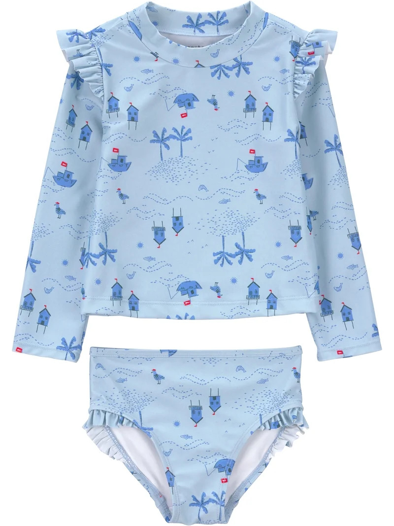 Carter's Child of Mine Toddler Girl Rash Guard Swimsuit Set, 2-Piece, Sizes 12M-5T | Walmart (US)