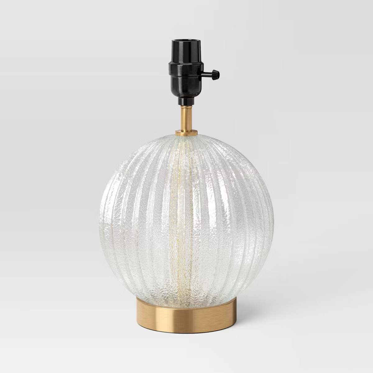 Small Ribbed Glass Lamp Base Clear - Threshold™ | Target